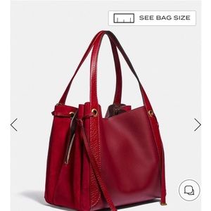 COACH HARMONY HOBO DEEP BRASS RED